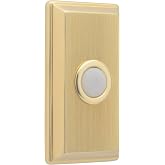 Baldwin 4860 3" x 1-1/2" Illuminated Rectangular Door Bell from The Estate Collection - Lifetime Satin Brass