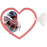 CTWPets Heart Betta Ring, Enrichment Toy &amp; Pink Fish Tank Decor, 2 Pack | Two heart-shaped swim rings encourage swimming and exploration while adding playful pink decor to betta fish tanks