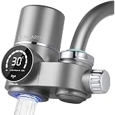 Water Filter for Sink Faucet, NSF Certified Faucet Mount Water Filtration System with Real-Time Filter Life Indicator, Reduces Lead Chlorine, Heavy Metals (Incl. 1 Filter, 13 adaptors)