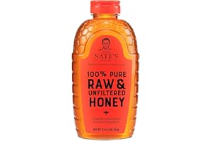 NATURE NATE'S Nate's 100% Pure, Raw & Unfiltered Honey - Award-Winning Taste, 32oz. Squeeze Bottle