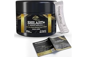 SHILAGIT WELLNESS Organic Himalayan Pure Shilajit Resin- Natural and Authentic |Shilajit for Men and Women |Energy Supplement | 800mg Max Strength with 85+ Trace Minerals | Includes Spoon | Inlcudes Booklet | 30g