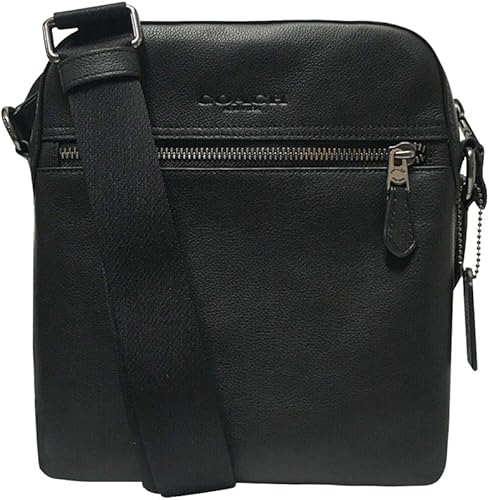 Amazon Coach コーチ バッグ ショルダーバッグ メンズ レザー 無地 F Qb Bk ブラック 斜めかけ Houston Flight Bag アウトレット 並行輸入品 ショルダーバッグ