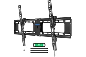 MOUNTUP TV Wall Mount Tilting TV Mount Bracket for Most 37-82 Inch Flat Screen/Curved Low Profile Wall Mount Saving Space Max VESA 600x400mm Hold up to 132 lbs Fit 16" 18" 24" Stud MU0008