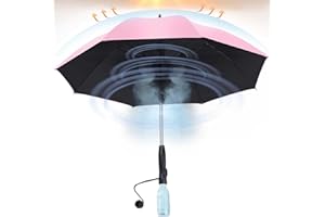 FIYLIAO Umbrella with fan and mist spray,Rechargeable - Ultimate Solution for Cooling & UV Protection - Ideal for Summer, Beach, Outdoor Sports, Golf, Fishing Activities.