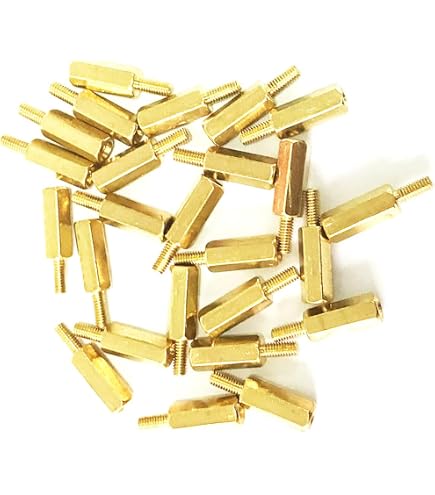 50 Entretoises Laiton M2.5x13+6mm – Mâle/femelle Pour PCB, Drone FPV – Uxcell