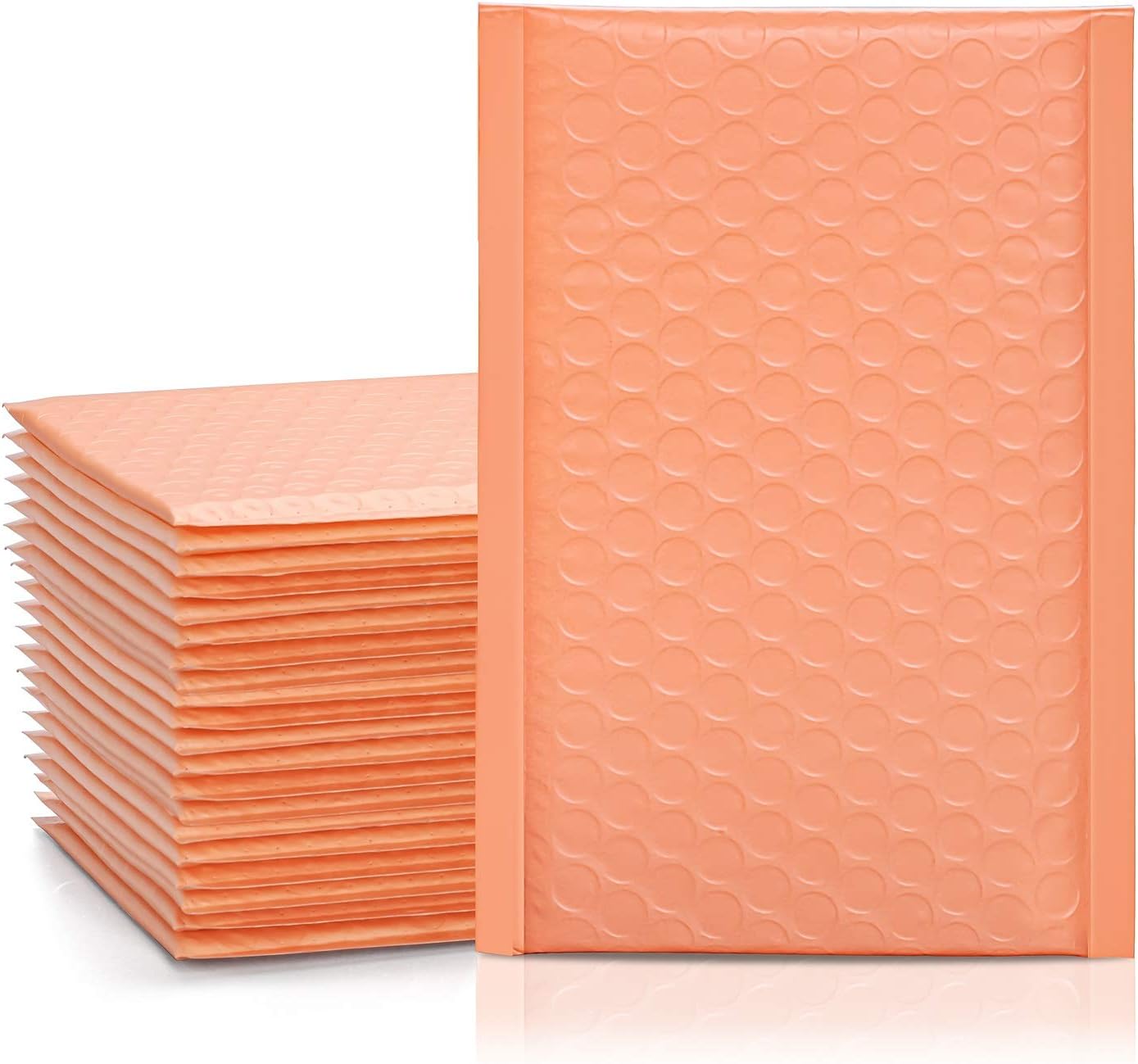 Metronic 50pcs Poly Bubble Mailers 4x8 Inch Padded Envelopes Bulk 000 Bubble Lined Wrap Polymailer Bags For Shipping Packaging Mailing Self Seal Peach Quartz Inside Size 4x7 Amazon Ca Office Products