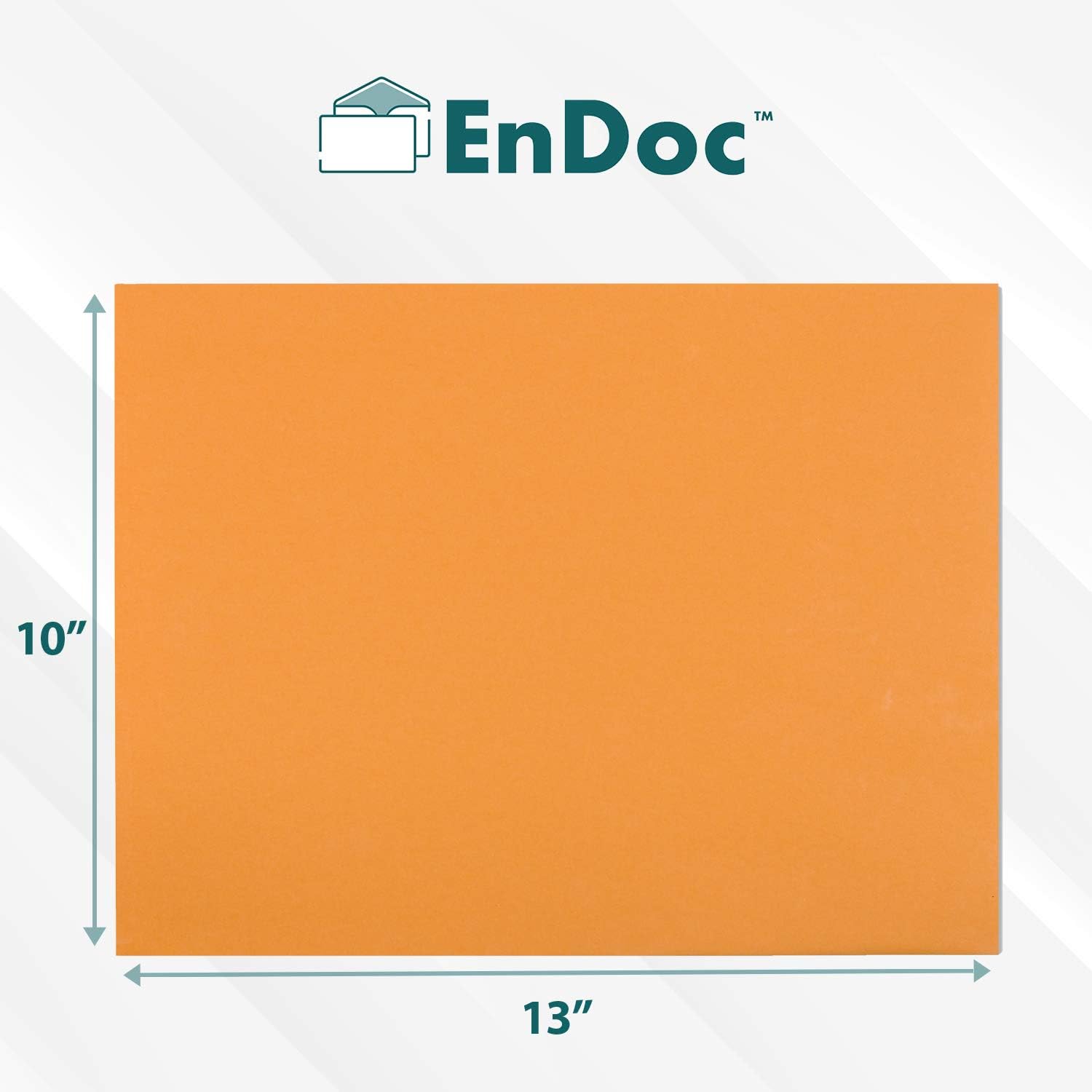 EnDoc 10 x 15 Clasp Envelopes - Brown Kraft Catalog Mailing Gummed Seal Envelope - 28lb Heavyweight 10x15 Inches Manila Envelopes for Home, Office, Business, Legal or School - 100 Pack : Office Products