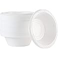 PLASTICPRO 100 Count Disposable 5 ounce White Plastic Dessert Bowls