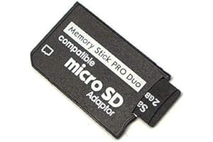 Micro SD SDHC to Pro Duo Memory Stick Adapter Card Compatible with The Playstation Portable PSP Console & Cyber Shot Camera -