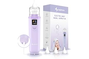 JOYHICARE Baby Nasal Aspirator, 3 Suction Levels Safe Electric Baby Nose Sucker with Anti-Backflow Design USB Rechargeable Nose Cleaner for Baby Newborns and Toddlers