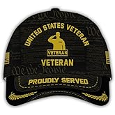Veteran Baseball Caps – Military Veteran Hats, Patriotic Baseball Hat, Bald Eagle Hat, Adjustable Tactical Cap
