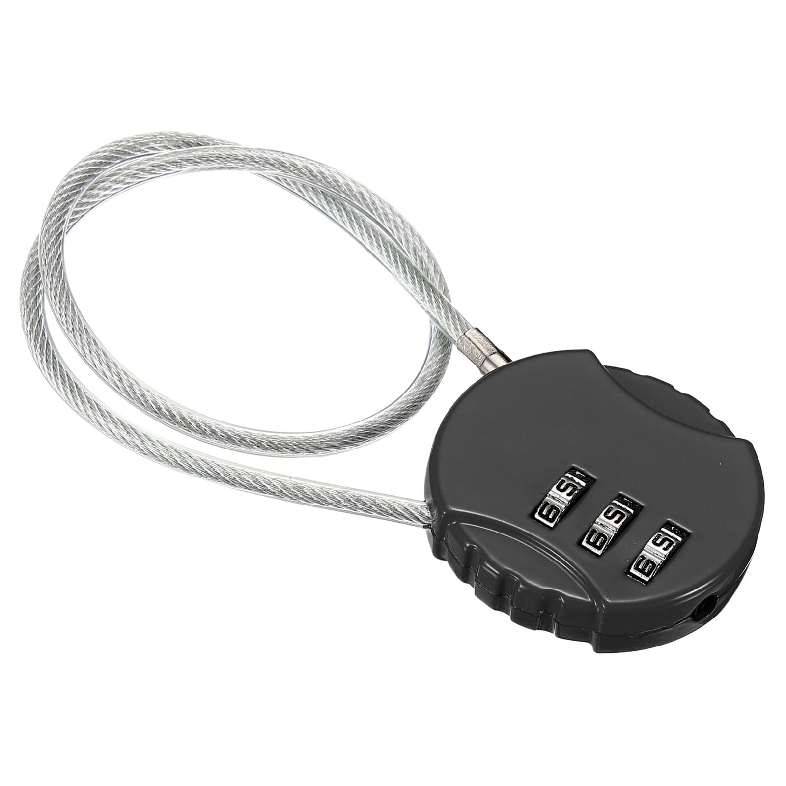 PATIKIL Combination Lock 12 Inch, 3 Digit Outdoor Waterproof Code Padlock with Wire Rope for Luggage Gym Locker Fence Toolbox Backpack, Black