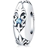 NUJIFFY 925 Sterling Silver Charms Beads for Bracelets & Necklaces, Vintage Texture Design Circle Shaped Retro Charm for Bracelets, Gifts Jewelry for Women Men