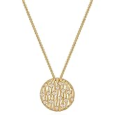 Valloey Rover Dainty Gold Necklace for Women-14K Gold Plated Simple Pendant Circle Necklace Charm Statement Long Necklaces for Women Jewelry Gifts