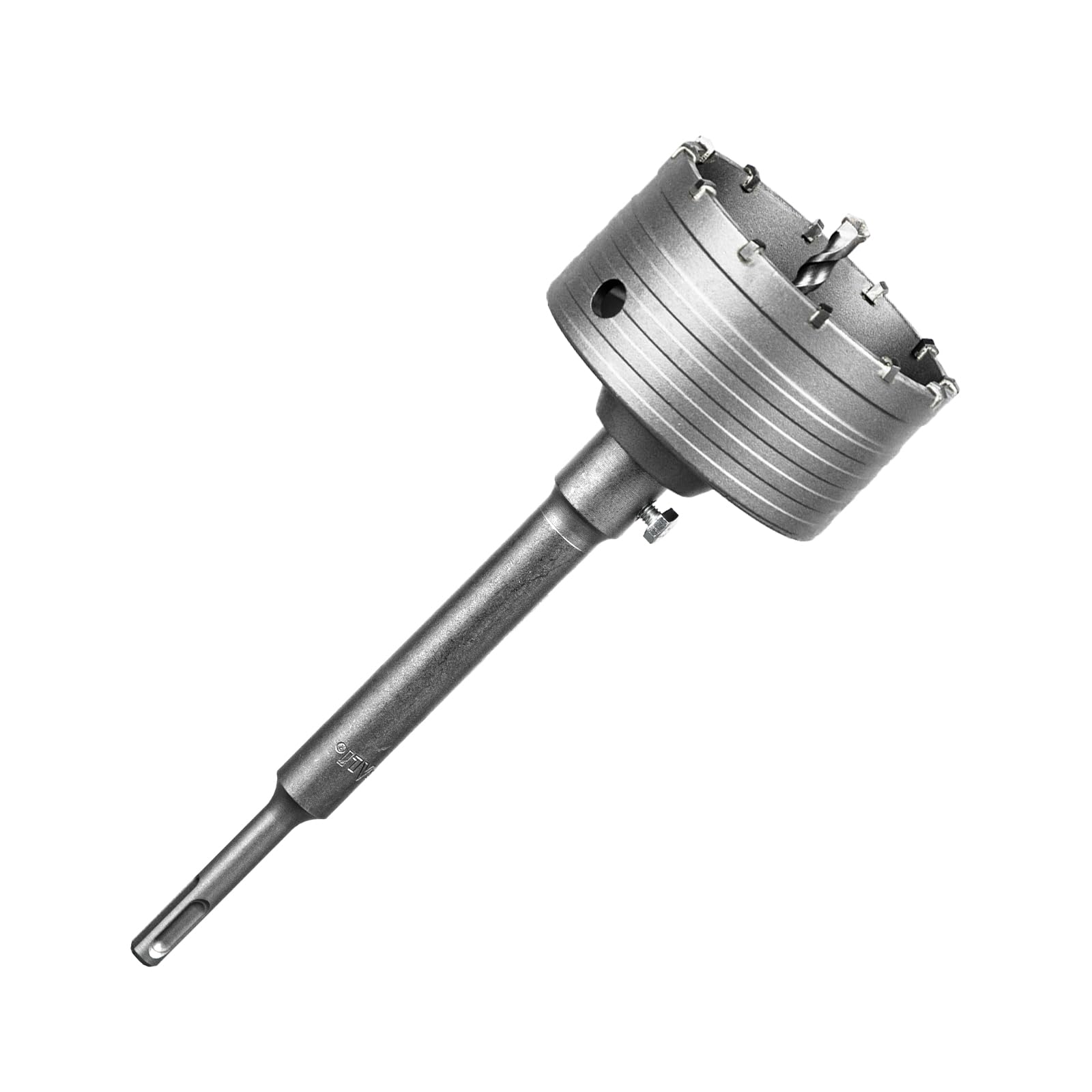 SALI Concrete Hole Saw Kits 100mm Tungsten Steel Wall Hole Cutter Drill Bit Sets with M22 Thread 220mm SDS Plus Shank Connecting Rod Center Positioning Drill Bit for Cement Wall Masonry Foam Brick