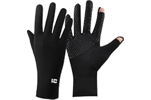 Dokpav 1 Pair Women UV Sun Protection Gloves, Non Slip Breathable Ice Silk Gloves, Full Finger Summer Sun Gloves for Driving 