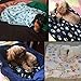 Comsmart Warm Paw Print Blanket/Bed Cover for Dogs and Cats, 5 Pack of 24x28 Inches