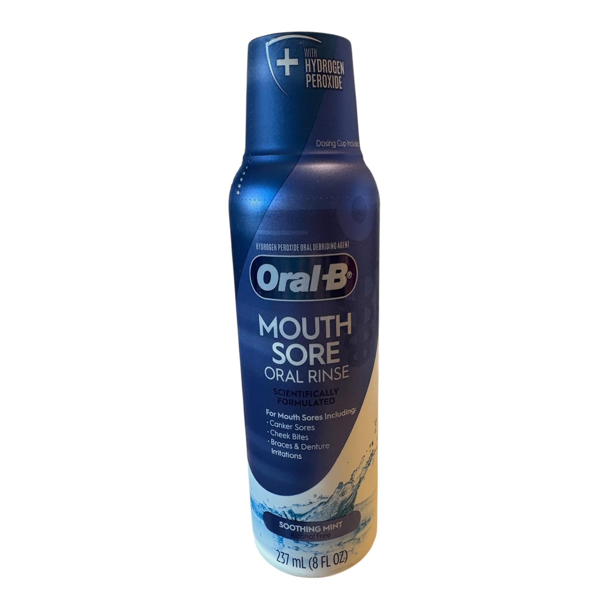 Oral-B Mouth Sore Mouthwash Special Care Oral Rinse, Hydrogen Peroxide Mouthwash, 8fl oz, Mouthwash Alcohol Free 1 Count