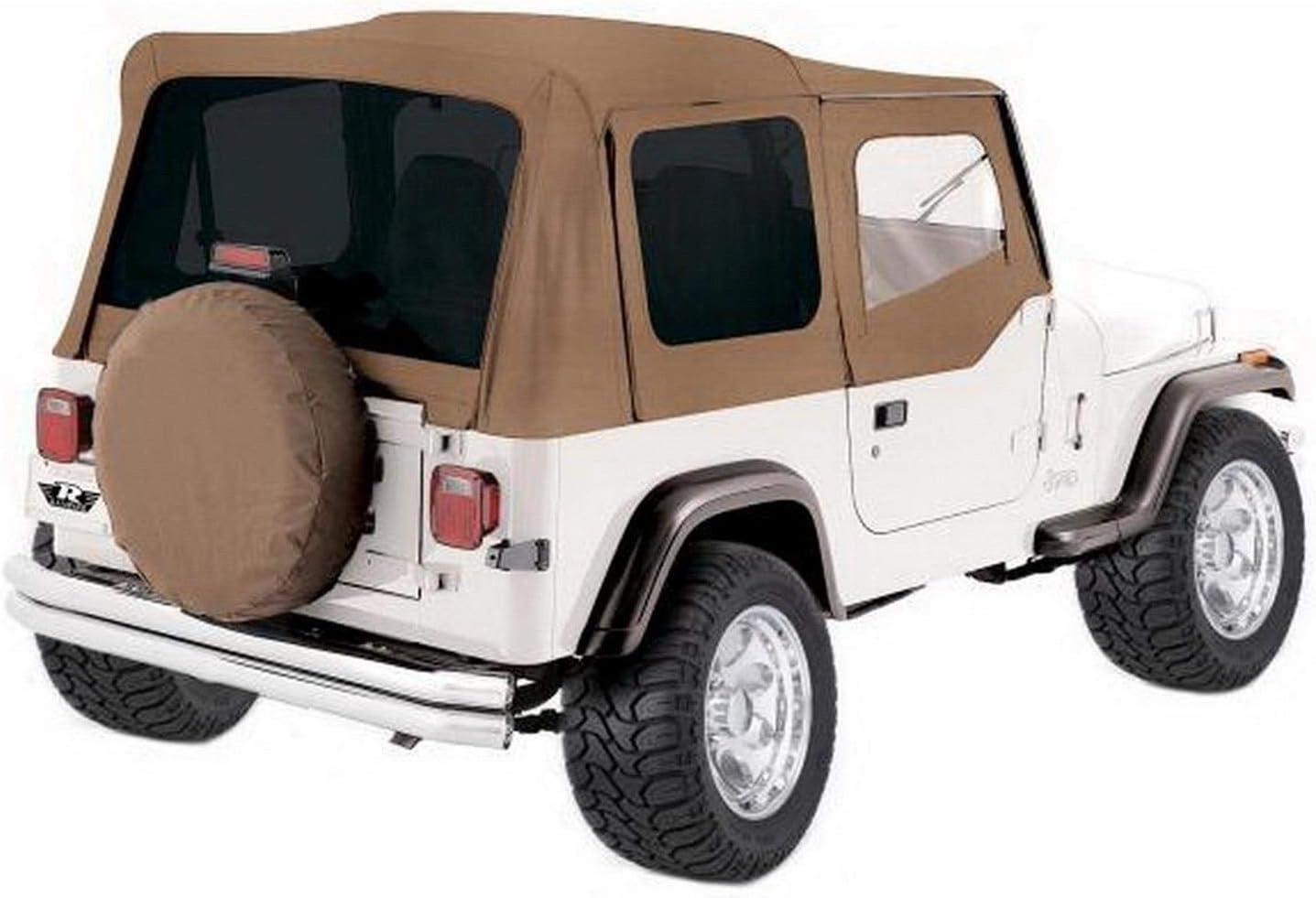 Amazon Com Rampage Products 99617 Factory Replacement Soft Top For 1988 1995 Jeep Wrangler Yj With Door Skins Spice Automotive