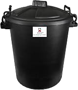 Srendi 50L Plastic Storage Bin Lockable Lid Outdoor Rodent Proof UK Made
