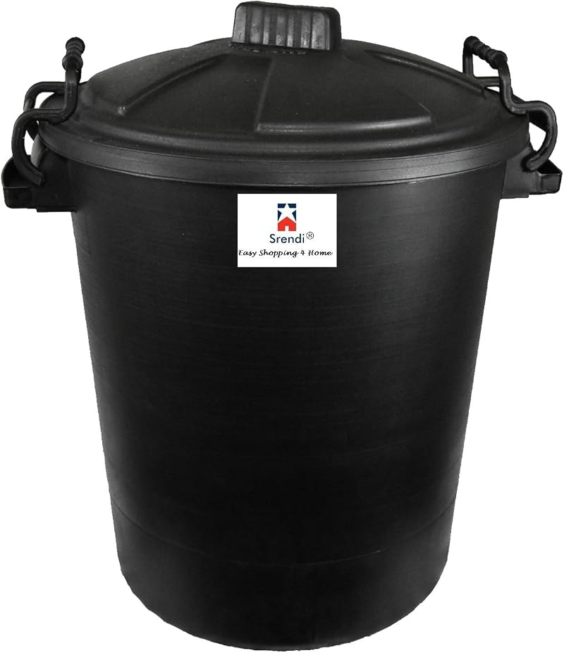 Srendi 50L Plastic Storage Bin Lockable Lid Outdoor Rodent Proof UK Made