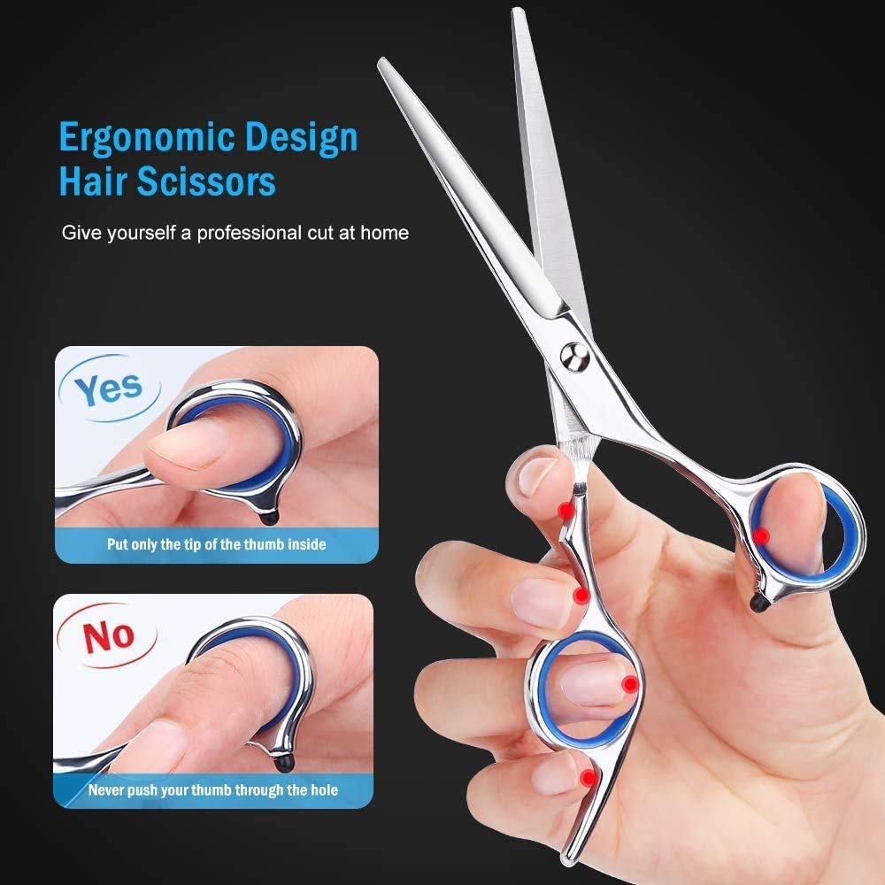 Acery Professional Hair Cutting Scissors 7 Inch, Barber Shears, Hairdressing Scissors, Hair Cutting Razor, Stainless Steel Reinforced with Chromium for Home and Salon : Beauty