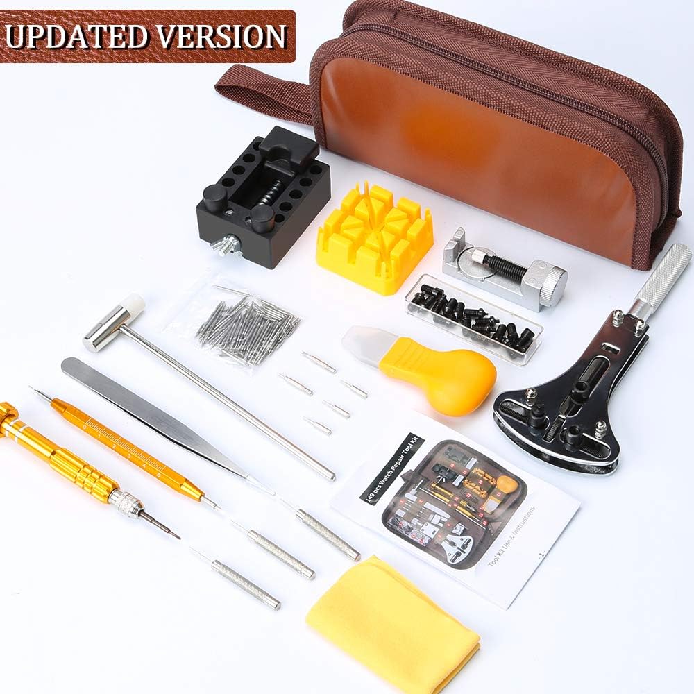 Watch Repair Kit, E·Durable Professional Spring Bar Tool Set 149 in 1 Watch Battery Replacement Tool Kit with Mannual and Carrying Bag Durable Watch Repair Tool Screwdriver Spring Bar Tool Set: Home Improvement