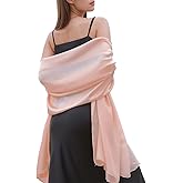 SWAT PANY Womens Scarf Pashmina Shawls and Wraps for Evening Dresses Like Chiffon Silk Scarf for Bridal Weddings