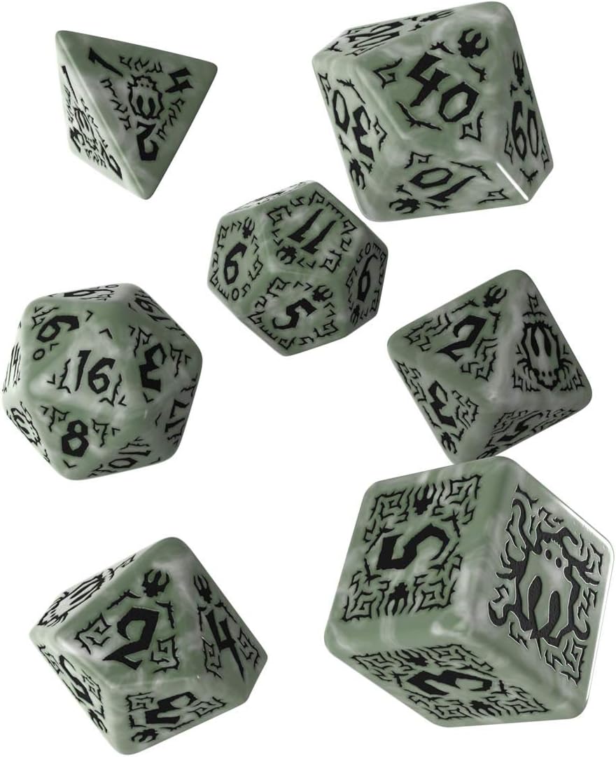 Q-Workshop Pathfinder Tyrants Grasp Dice Set, Green, 25mm
