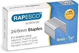 Rapesco S24607Z3 Type 24/6 mm Galvanised Staples Pack of 1000