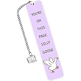 Funny Valentine Bookmarks Silly Goose Bookmarks Cute Goose Gifts for Women Book Lovers Gifts Book Marks for Reading Women Book Accessories Christmas Stocking Stuffers for Reading Woman