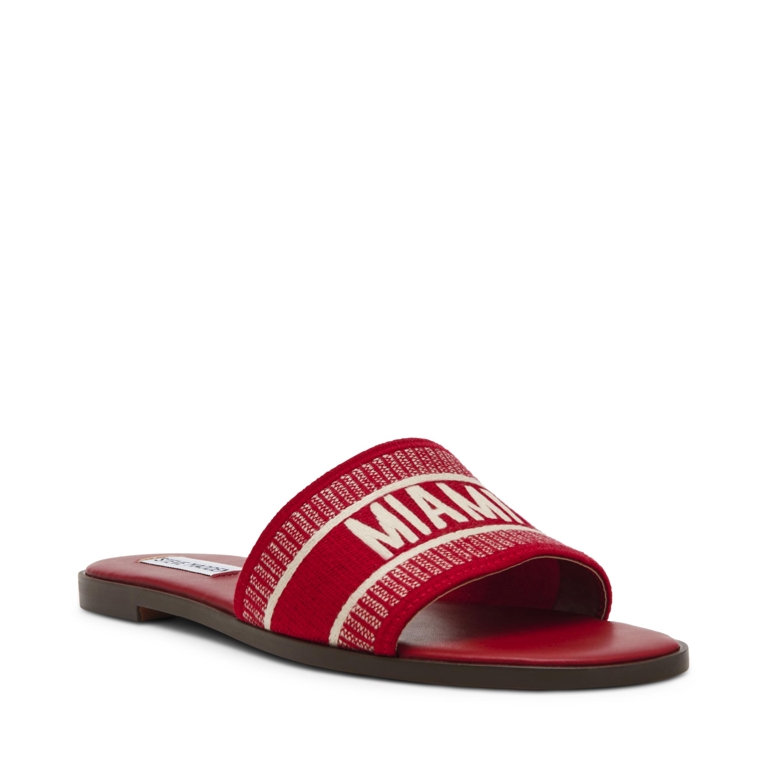 Steve Madden Women’s Knox Slide Sandal, Red, 9
