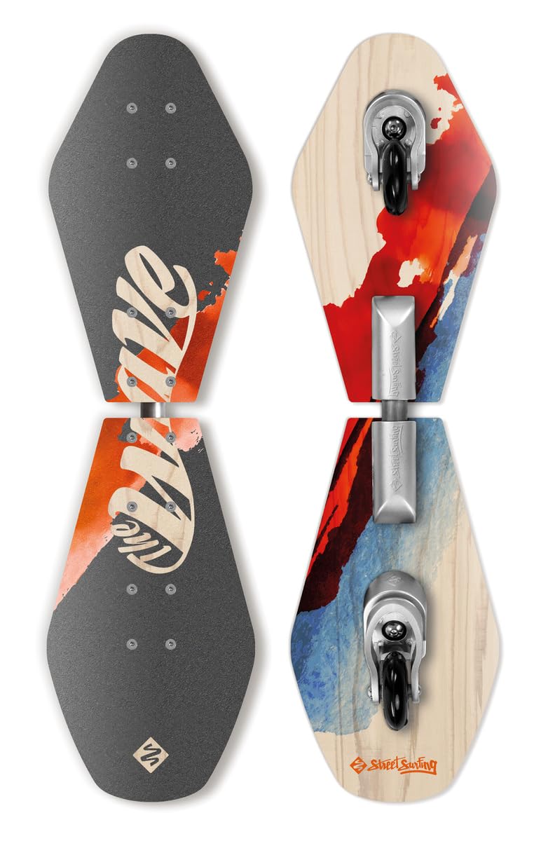 Street Surfing 500079 "Wave Rider - Abstract Wooden" Wave Board