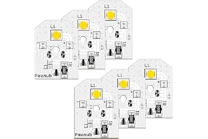 PAUNUB New Upgraded WR55X11132 GE Refrigerator Light Replacement Led Compatible WR55X25754 WR55X26486 WR55X30602 EAP12172918 4590213 AP6261806 PS12172918, No-Include Plastic Cover, Waterproof, 6PCS IN One