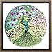 5D Full Drill Diamond Painting Kit, DIY Diamond Rhinestone Painting Kits for Adults and Children Embroidery Arts Craft Home Decor 14.2 x 14.2 inch (Peacock)