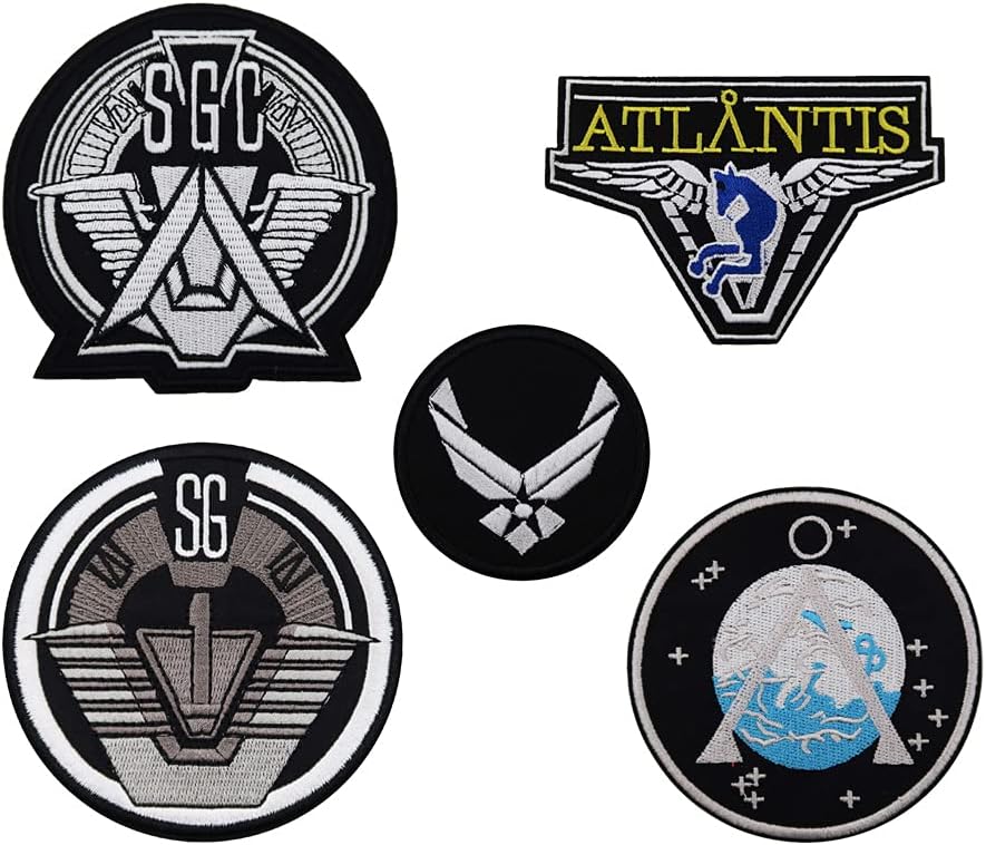 Mixed Media - 5 pack Halloween Costume Stargate SG1 Uniform DIY Embroidered Iron On Patches