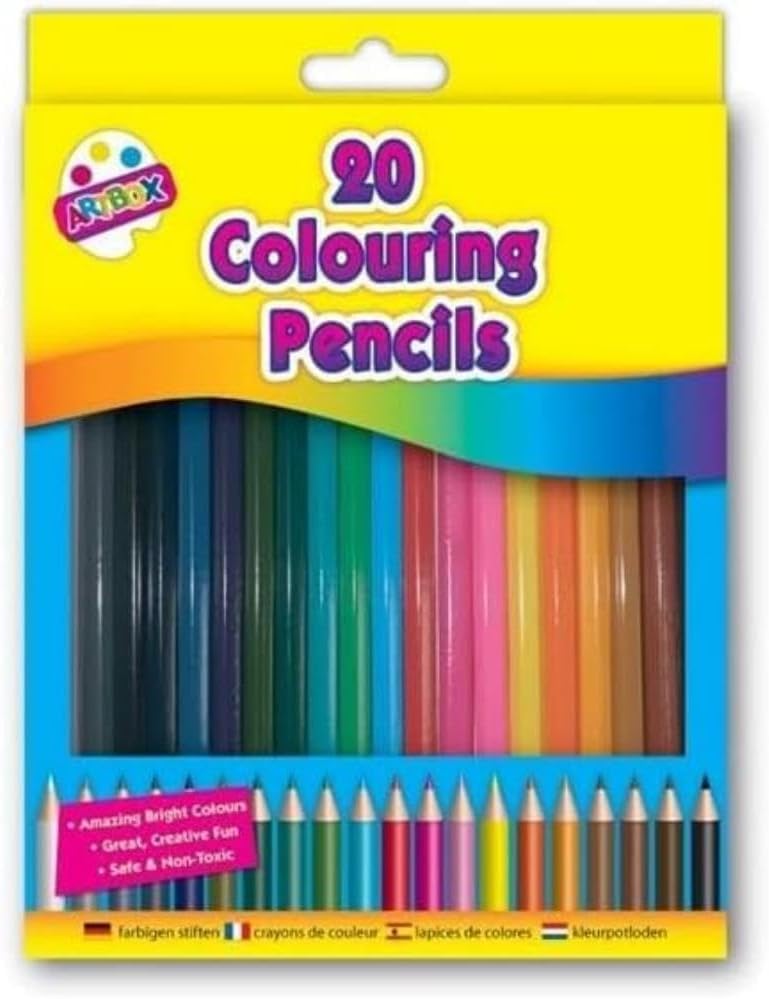 Artbox 20 Full Size Colouring Pencils Set - 20 Assorted Colours