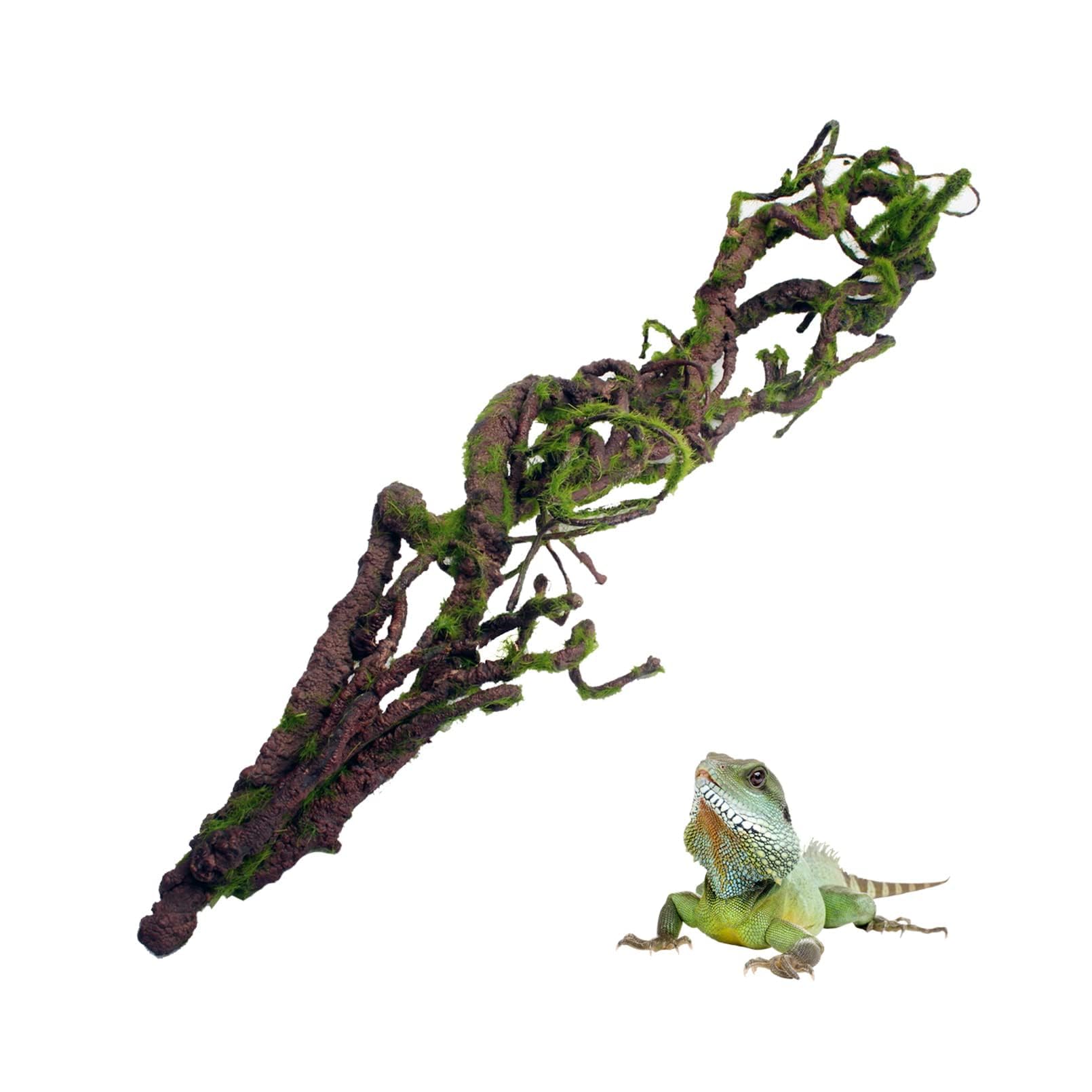 Photo 1 of BNOSDM Reptile Bend-A-Branch Vines with Moss,Bendable Reptile Jungle Vines,Bearded Dragon Climbing Plants Tank Accessories,Pet Habitat Decor for Chameleon Geckos Snakes Lizards Frogs