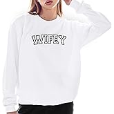 Generic Wifey Sweatshirt Embroidered - Wife Sweatshirt - Honeymoon Essential Wifey Sweater - Gift For Bride