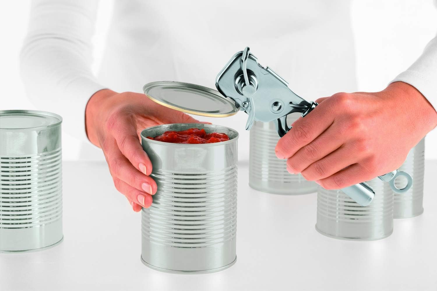 Rösle Stainless Steel Can Opener with Pliers Grip, 7-inch