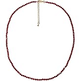 Lightock Simple Faceted Beads Necklace Boho 3-4mm Energy Crystals Choker Necklaces for Women Trendy Handmade Jewelry