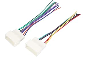 ACROPIX 70-7304 Car Stereo CD Player Wiring Harness Set Wire Radio Adapter Fit for Hyundai Elantra - Pack of 2 White