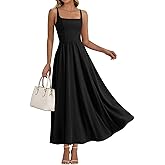BTFBM Women Summer Square Neck Maxi Dress Spring 2026 Elegant Classy Sleeveless Formal Wedding Guest Cocktail Dresses