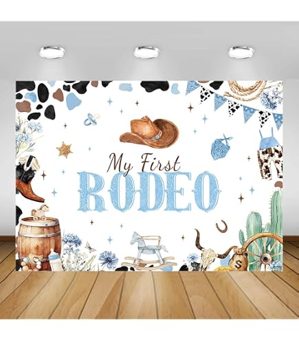Wild One Backdrop AIBIIN 10x7ft My First Rodeo 1st Birthday Backdrop ...