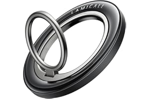 Lamicall Magnetic Phone Ring Holder - [Smooth Damping] 360°Rotating Magnet Phone Ring Grip, Crystal Clear Finger Grip, Strong