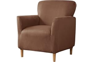 HAOYONG Banquet Armchair Slipcover Stretch Velvet Chair Covers 1-Piece Armchair Sofa Covers Soft Arm Chair Cover Removable Washable Single Couch Covers Furniture Protector for Living Room