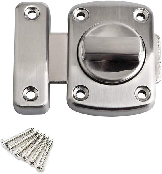 Bathroom Latch Rotate Bolt Gate Latch Door Lock, Silver Amazon.co.uk