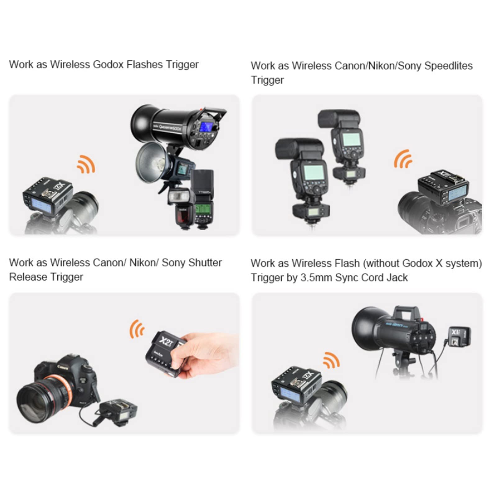 GODOX X2T-N TTL Wireless Flash Trigger for Nikon, Bluetooth Connection Supports iOS/Android App Contoller, 1/8000s HSS, TCM Function, 5 Separate Group Buttons X1T Upgrade Version