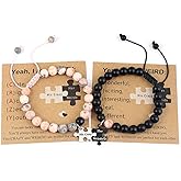 72ore Matching Bracelets for Couples Pinky Promise Bracelet Natural Stone Crystal Beaded Bracelets Boyfriend Gift Ideas Valentines Day Jewelry Gifts