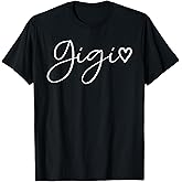 Gigi Gifts for Women Grandma Heart Mother's Day Gigi T-Shirt